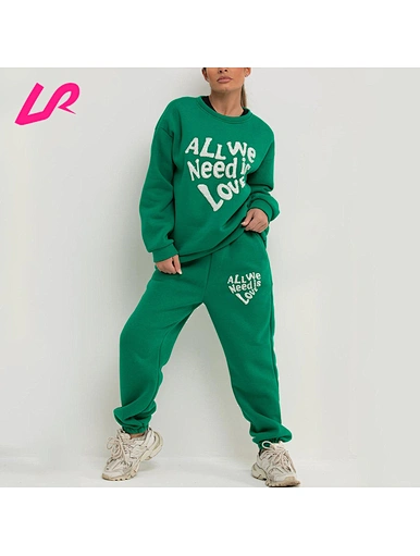 Upgrade your activewear with our cropped green tracksuit womens.